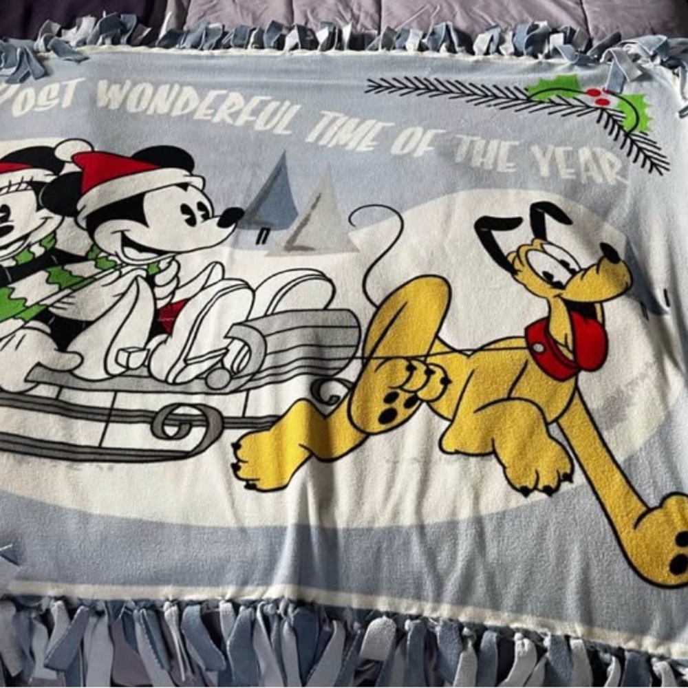 Disney Bundle including 2 Mickey Mouse Blankets, and several other items.